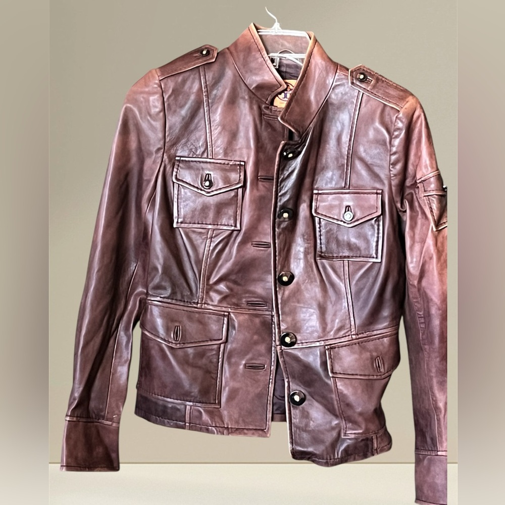 Tory Burch Men's Dark Brown Military Jacket